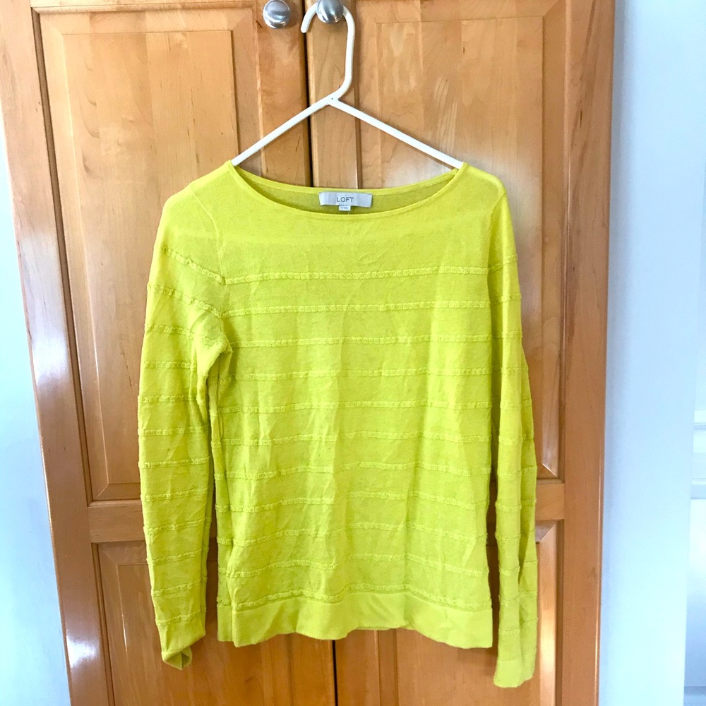 LOFT Yellow Long Sleeve - Picture 1 of 4